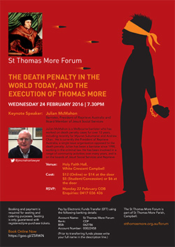 St Thomas More Forum - 24 February 2016