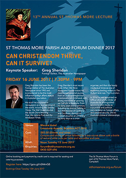 St Thomas More Forum and Dinner - June 2017