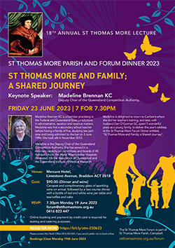 St Thomas More Parish and Forum Dinner - 23 June 2023