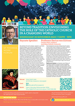 St Thomas More Forum - 20 November 2024