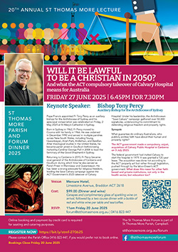 St Thomas More Parish and Forum Dinner - 27 June 2025